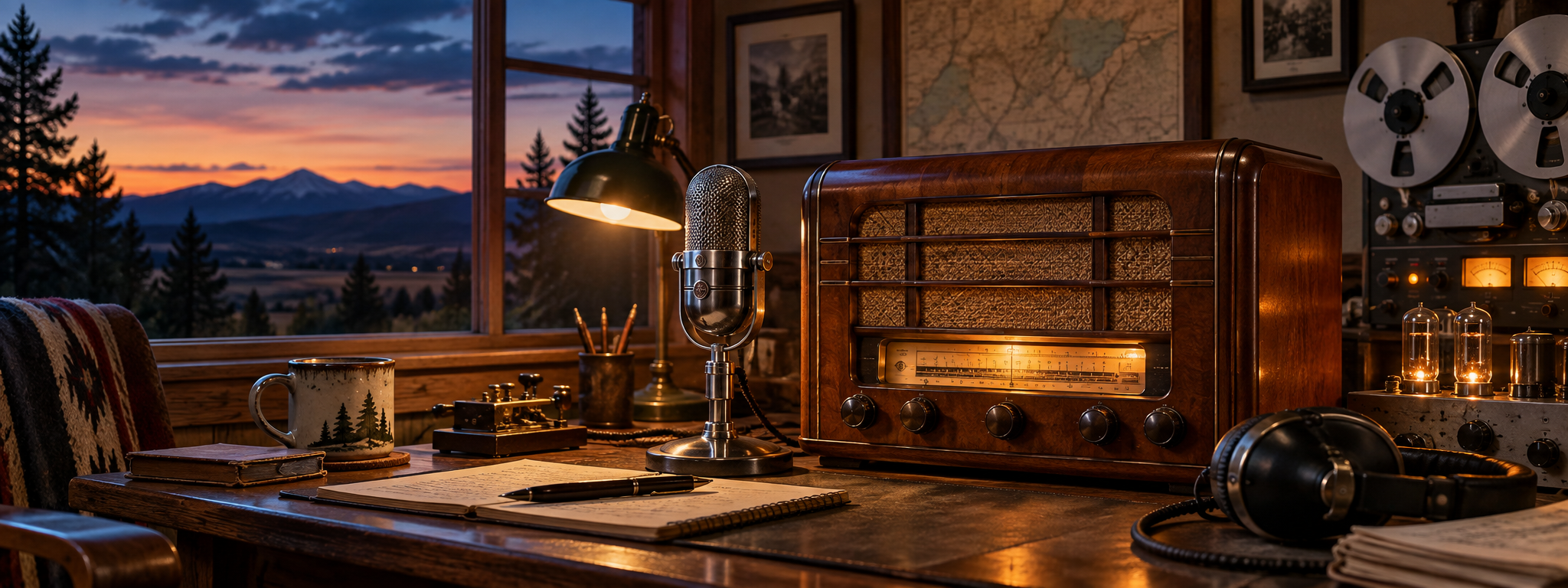 Wayback Radio old-time broadcast studio