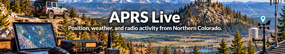 APRS stations exchanging position packets across Northern Colorado