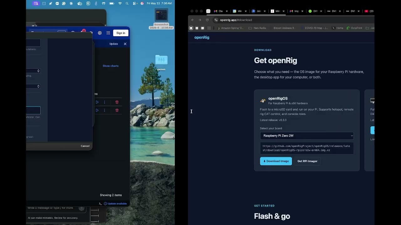 openRig demonstration showing its ham-radio software suite